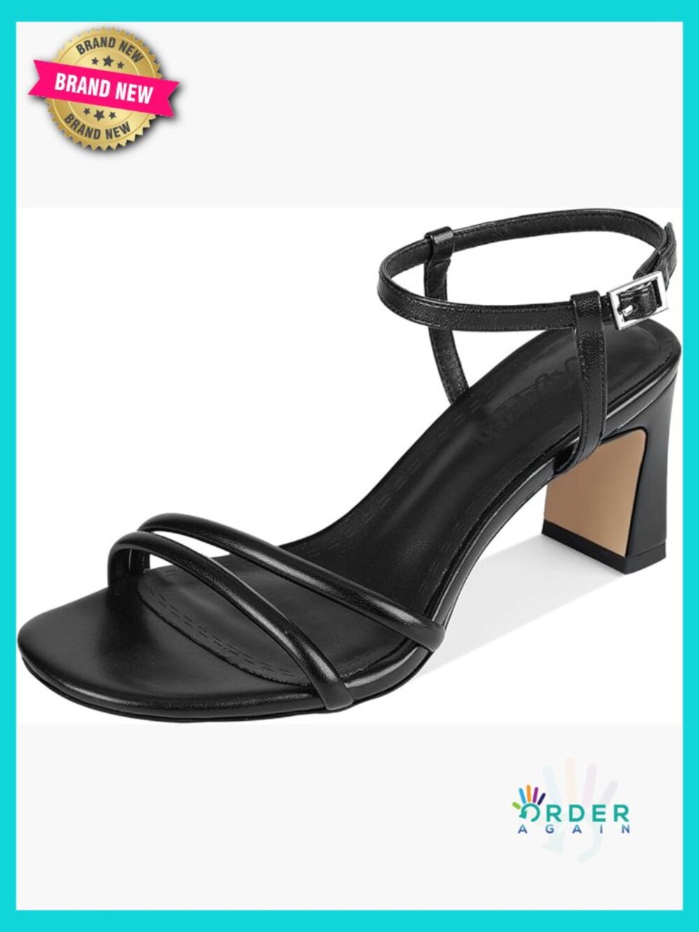 Strappy Block Heel Sandals Open Toe Dressy Chunky Heel Comfortable